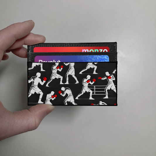 Boxing Print Leather Wallet