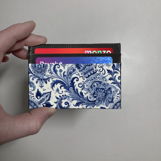 Bone China Print Leather Wallet