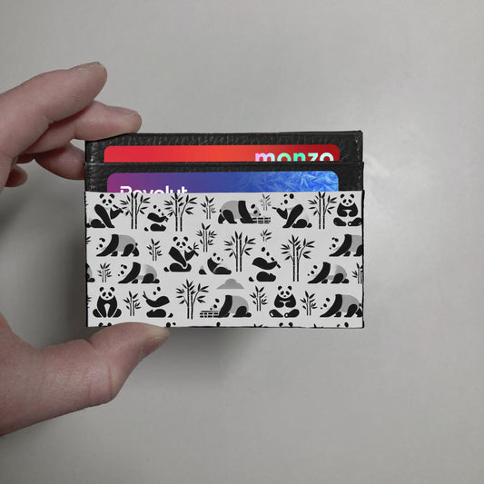 Panda Print Leather Wallet