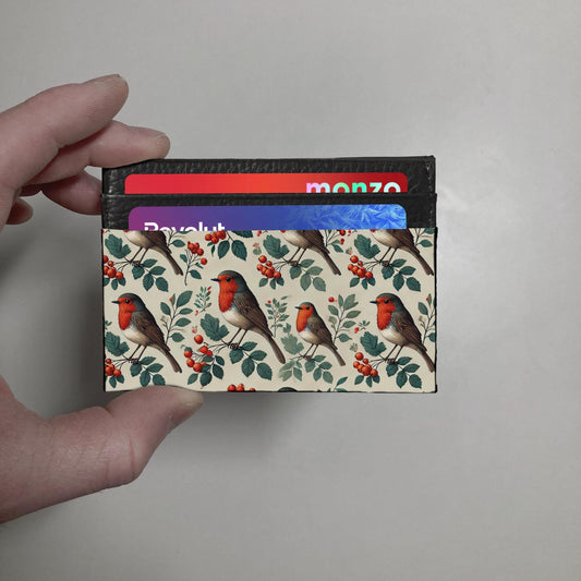 Robin Print Leather Wallet