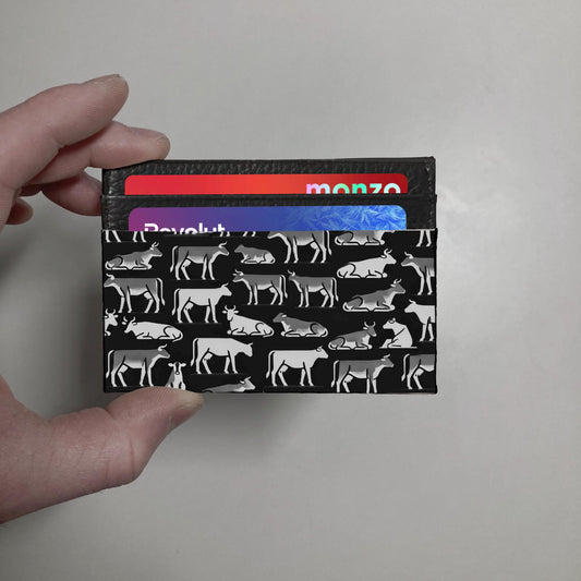 Cow Print Leather Wallet