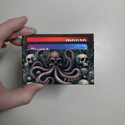 Octopus & Skulls print Wallet