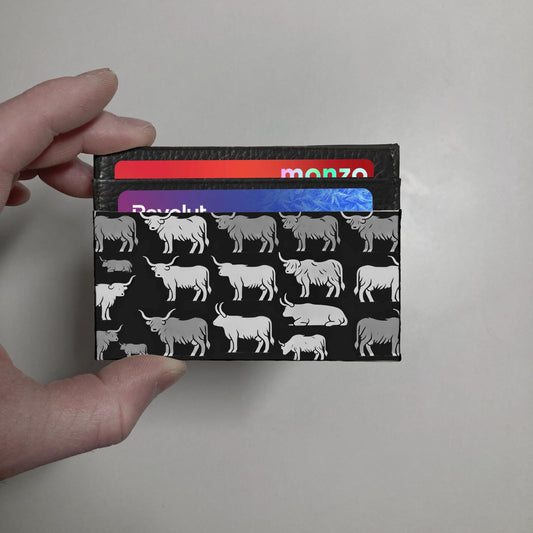 Highland Cow Print Leather Wallet