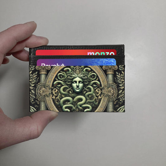 Medusa Print Leather Wallet